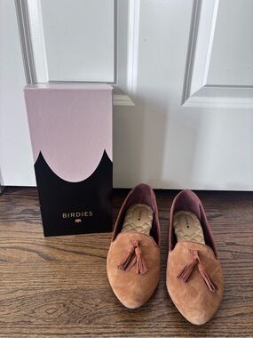 Birdies Brown Suede Tassel Loafers